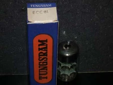 ECC81 Tungsram 12AT7 NOS NIB Big Ring Getter Hungary