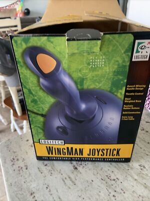 Vintage Logitech Wingman Joystick #3001 for PC & Mac Gaming Flight Stick