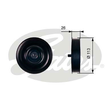 V RIBBED BELT DEFLECTION GUIDE PULLEY FITS HYUNDAI KIA REG REQUIRED GATES T36411