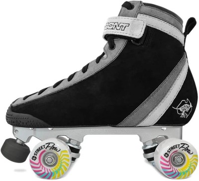 Bont Parkstar Black Suede Professional Roller Skates Size 9.5 Indoor Outdoor New