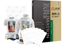 A-SUB Sublimation Paper 11x17 125g Sublimation Ink Heat Transfer 110 Sheets