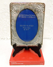 VTG International Silver PLATED Photo Album 5 x 7 FRAME New Old Stock FAST SHIP