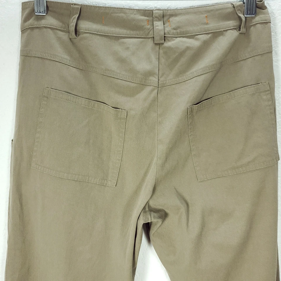 Pantalones ajustados para mujer Anthropologie Burning Torch orgánicos verde oliva talla 00 Foto 4 de 4