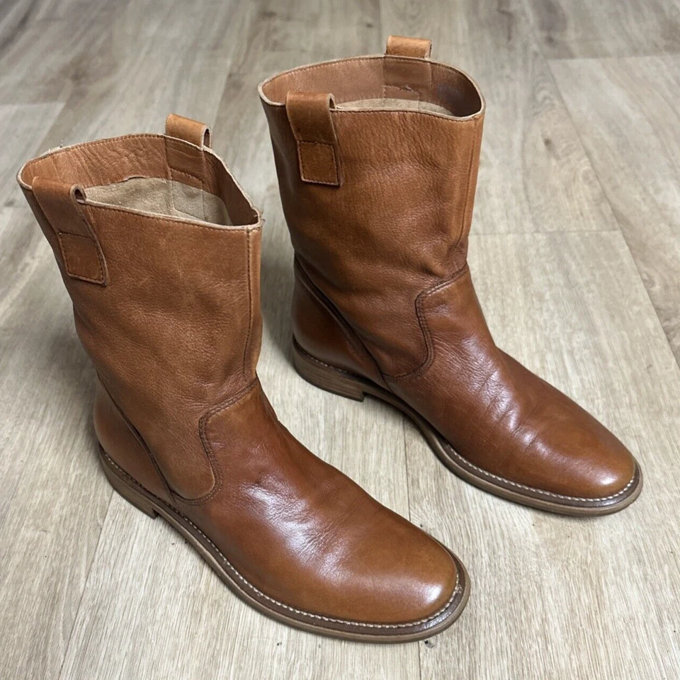 Botas de media pantorrilla de cuero suave Cole Haan Western para mujer 6 B, C10D31844 Foto 3 de 4