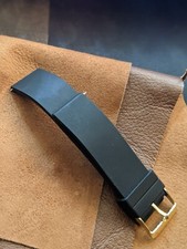 22mm silicon Gents watc strap Gold Buckle