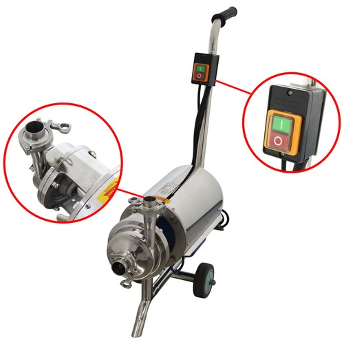 110V Portable Centrifugal Pump Sanitary Beverage Pump 3T/h 304 Food Grade - Picture 22 of 24