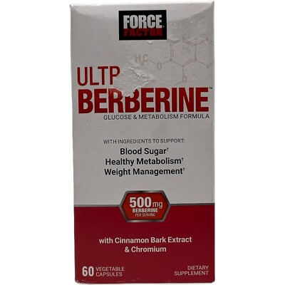 NEW Force Factor Ultra Berberine Glucose Metabolism Formula Capsules 11/2026
