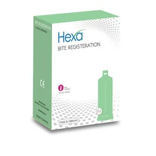 Hexa Dental Bite Registration Material Fast Set 50ml Cartridges + Mixing Tips