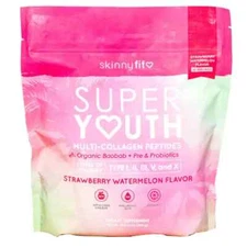 Skinny Fit Super Youth Collagen Peptides SkinnyFit STRAWBERRY WATERMELON 28 Serv