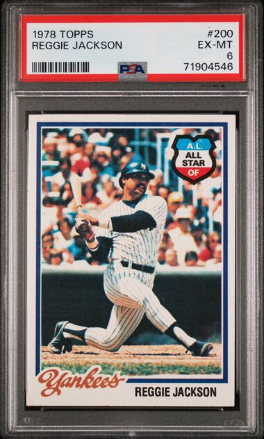 1978 Topps - #200 Reggie Jackson - PSA Excellent to Mint Condition