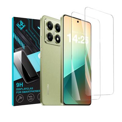 2X 9H Displayglas für Xiaomi 14T Panzerfolie Display Schutzglas Schutz HD Schutz