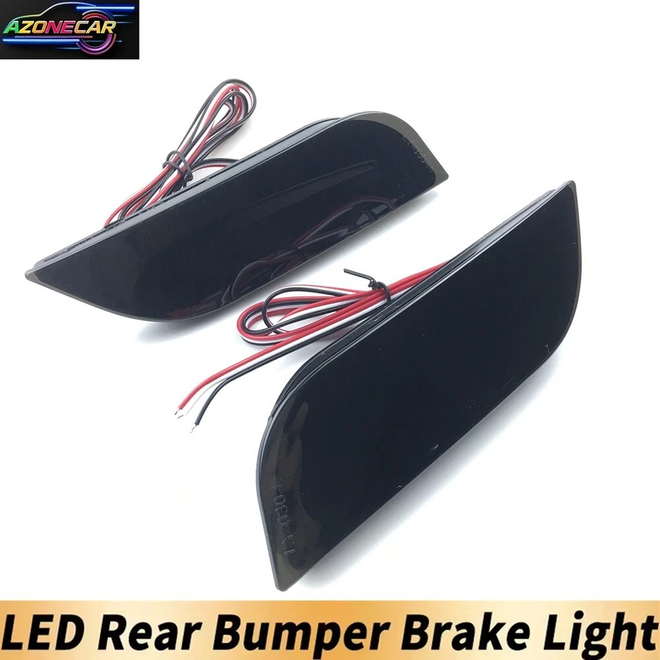 2x LED Negro Lente Parachoques Reflector Luz de Freno Trasera Para Subaru XV Crosstrek Foto 4 de 4