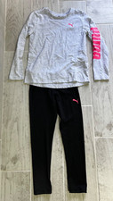 Puma Girls Size XS 5/6 2 Piece Long Sleeve and Pant Outfit