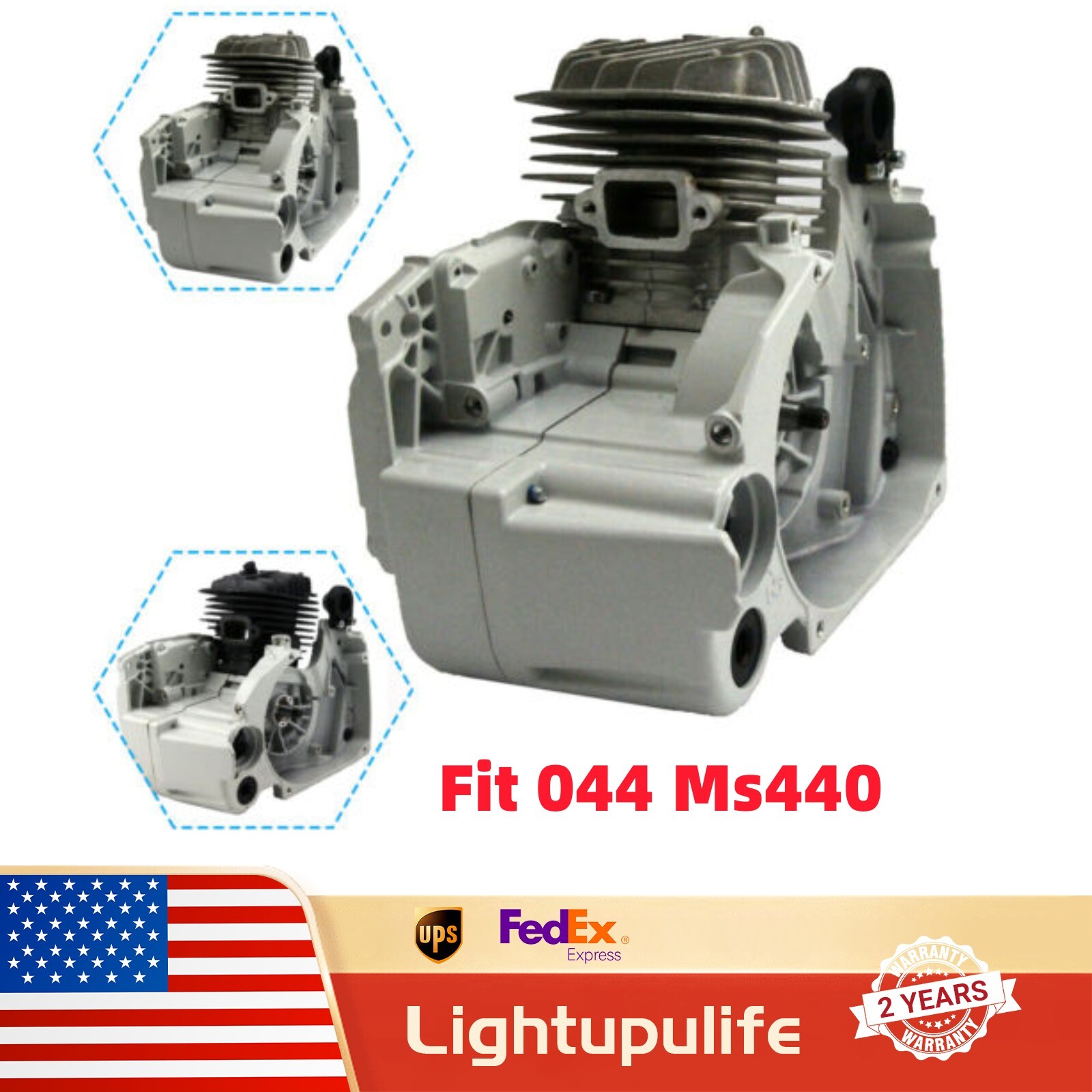 Stihl Chainsaw Engine Crankcase Motor Cylinder Piston Crankshaft Fit 044 Ms440 eBay