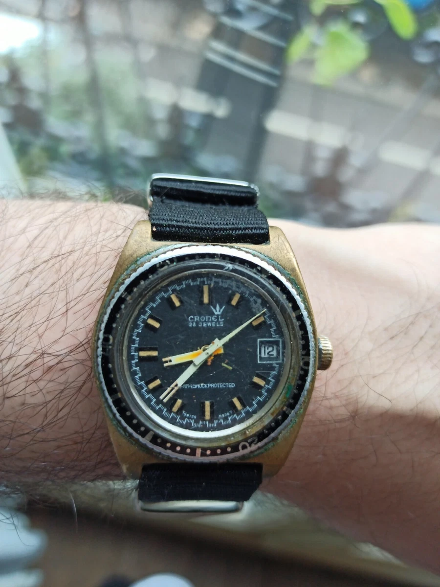 Cronel Mechanical Skin Diver Watch Works