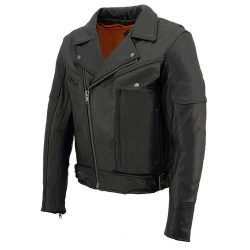 Milwaukee Leather 1570 schwarze Motorradfahrerjacke für Herren mit "Utility Pocket" - Bild 13 von 15
