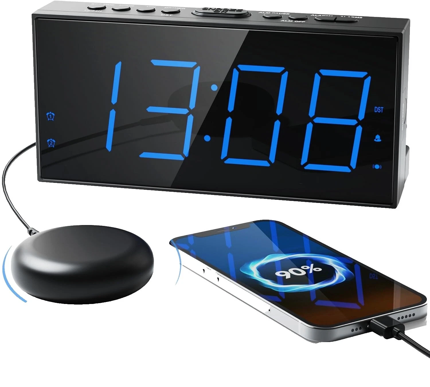 Relojes despertadores de vidrio y Radio Reloj