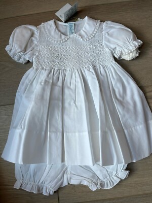 Feltman Brothers White Smocked Dress 6 months, 87390F, baptism christening | eBay Feltman Brothers White Smocked Dress 6 months, 87390F, baptism christening | eBay