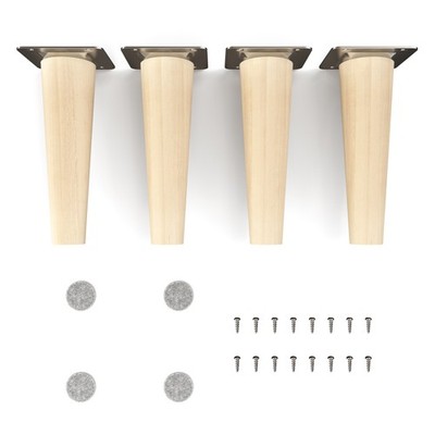 4x sossai  Holzfüße gerade Holzmöbelfüße Tischbeine Möbelbeine Holz Möbelfüße
