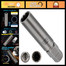 10 Spline Lug Nut Socket Key Dual Drive 10 Point Wheel Lock Tool Compatible Wi