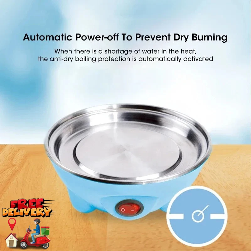 Multi-Functional 7 Egg Cooker Steamer Custard Boiled Egg Maker Kitchen Tool - Image 3 of 3