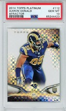 2014 -AARON DONALD- PSA 10 Topps Platinum XFRACTOR REFRACTOR Rookie Card - RC. rookie card picture