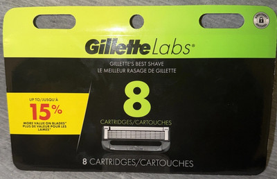 Gillette Labs Exfoliating Bar Razor Blade Refills - 8 Cartridges