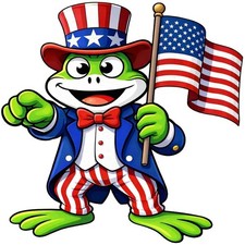 30 Custom Patriotic Frog Personalized Address Labels