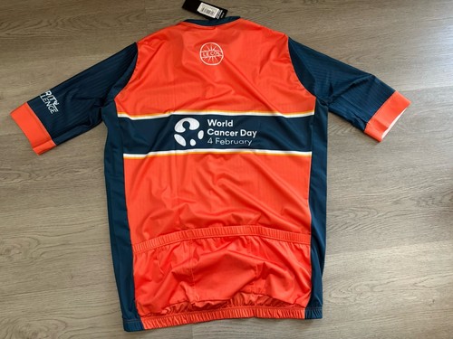 Le Col Weltkrebstag Herren Orange Pro Aero Radtrikot - Größe 5XL - Neu mit Etikett - Bild 8 von 10