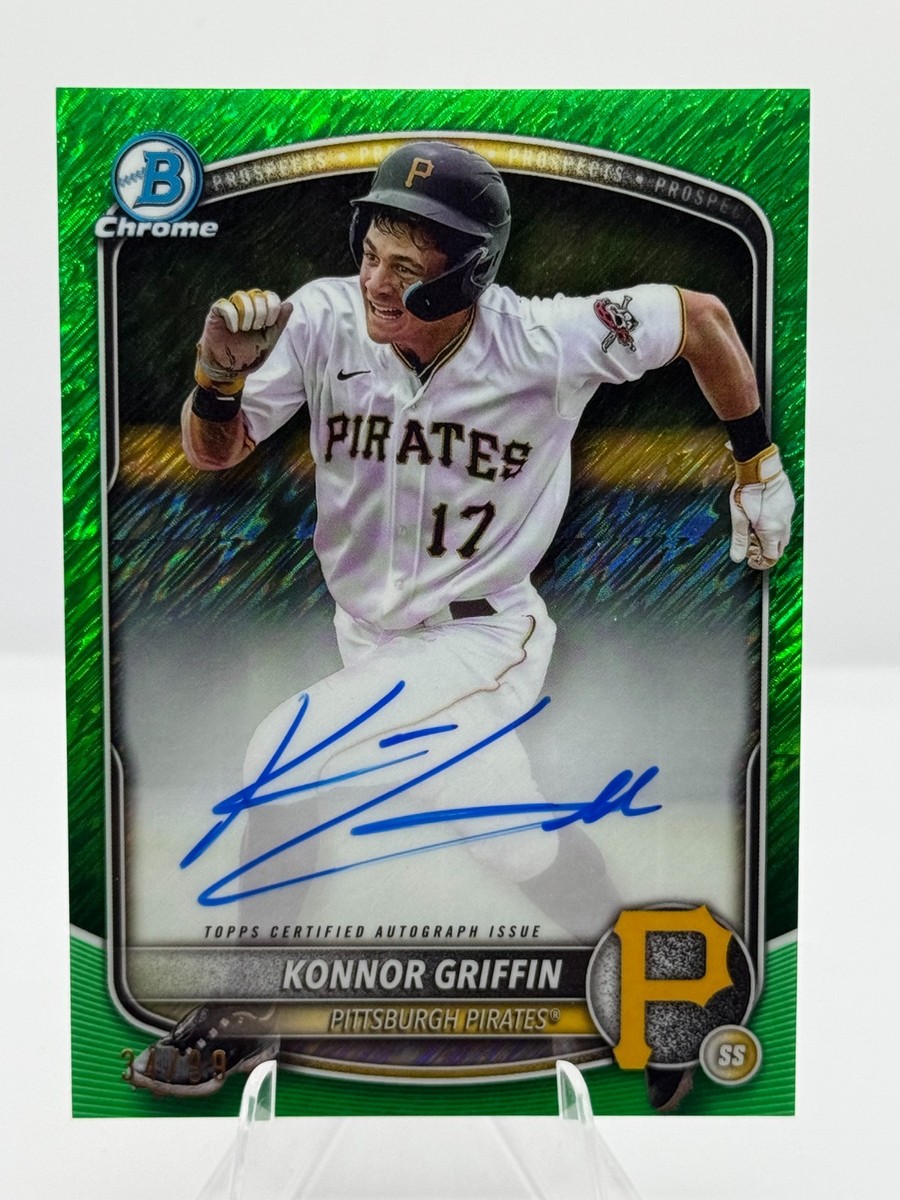 2025 Bowman Chrome Green Shimer Autograph /99 Konnor Griffin 