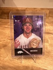 GABE GAECKLE Arkansas Baseball Onit Purple Parallel BOOKEND 25/25