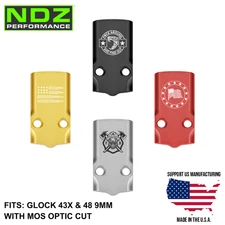 NDZ Slimline MOS Glock 43X 48 Optic Slide Cover Plate Aluminum Trending
