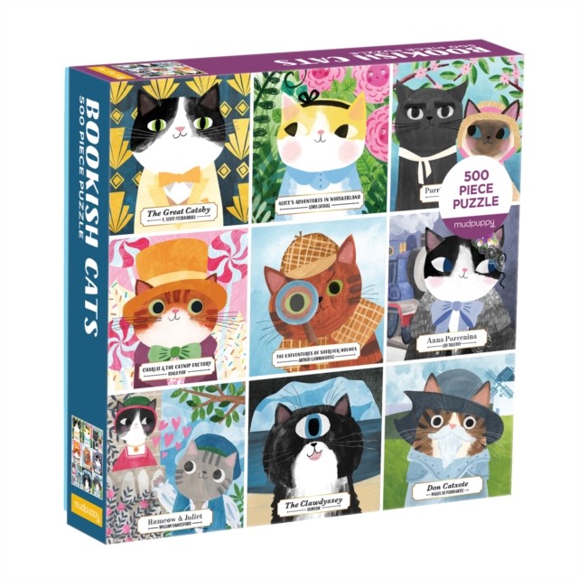 Bookish Cats 500 Piece Family Puzzle by Mudpuppy (Jigsaw) - Image 2