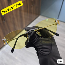 VVS Moissanite Sunglasses Glasses Iced Out Men Rimless Glasses Gift For Him