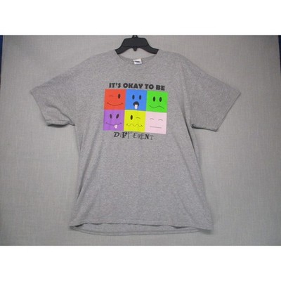 Jerzees Gray Graphic Print Awarness TShirt Size Extra Large