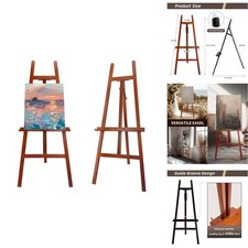 Stuelloaf Large Walnut Pine Wooden A-Frame Painting Easel