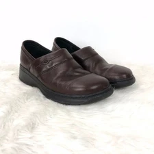 Josef Seibel 38 Womens Brown Leather Slip-on Comfort Clogs