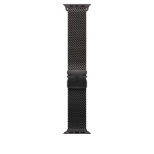 Apple Watch Band Ultra - Titanium Milanese Loop 49mm - Medium - Black Titanium