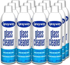 Sprayway Glass Cleaner Foaming Spray Streak Free Shine Home Auto 19oz Pack of 12