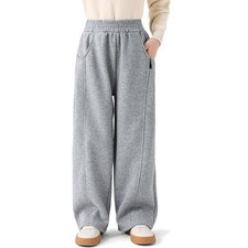 Baggy Hose M&auml;dchen, hohe Taille, Weit, Baumwoll-Polyester, Gummibund, Waschbar