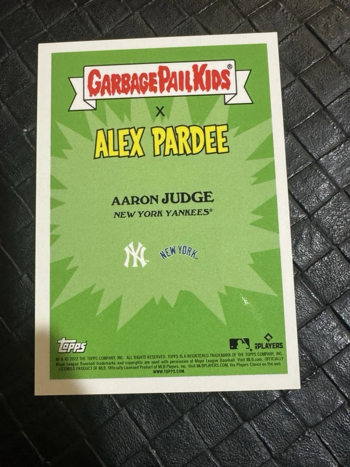 2022 Topps GPK X MLB Aaron Judge 20/25 YANKEES Begrudged 4b Rare Blue Foil - Image 2 of 2