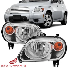 For 2006-2011 Chevy HHR Chrome Housing Headlights Headlamps Replacement LH & RH