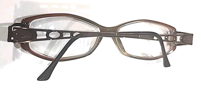 Cazal Vintage Small Crystal Brown Oval Eyeglasses Frame 49 mm Cazal Vintage Small Crystal Brown Oval Eyeglasses Frame 49  main image 2