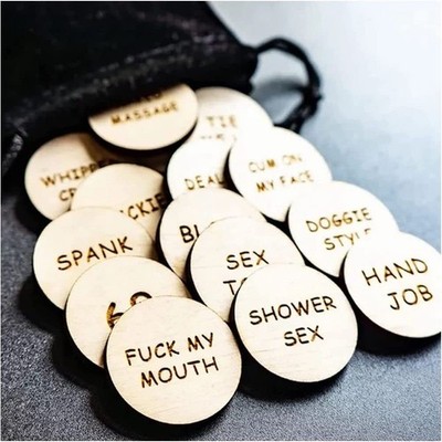 Thyggzjbs 20Pcs Date Night Activity Tokens,Funny Wooden Couples Romantic Funn...
