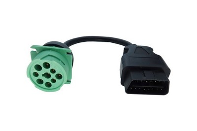 OBD2 Male To 9 Pin J1939 Female Adapter Cable OBDII To Green J1939