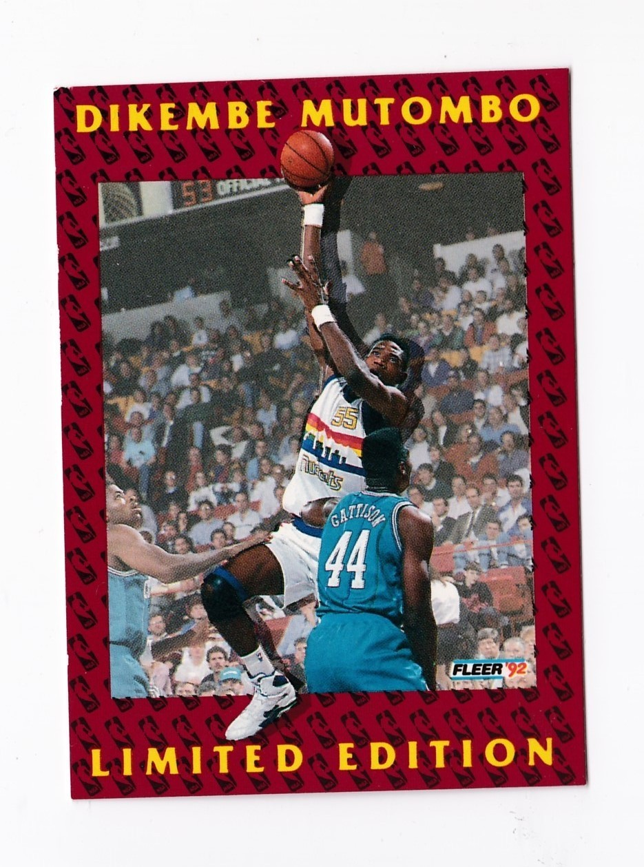 1992 Fleer Basketball Limited Edition Dikembe Mutombo 7 of 12 HOF RC