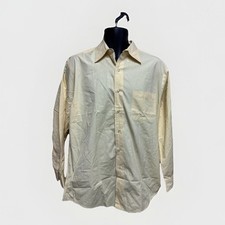 Brooks Brothers Shirt Mens Size 16 Yellow Plaid Preppy Long Sleeve Button Down