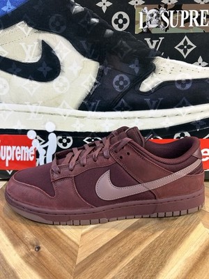 Nike Dunk Low Retro Premium Burgundy Crush Men s 12 USA FB8895 600
