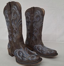 Roper Riley Embroidered Snip Toe Cowboy  Womens Brown Casual Boots 09-021-1566-2