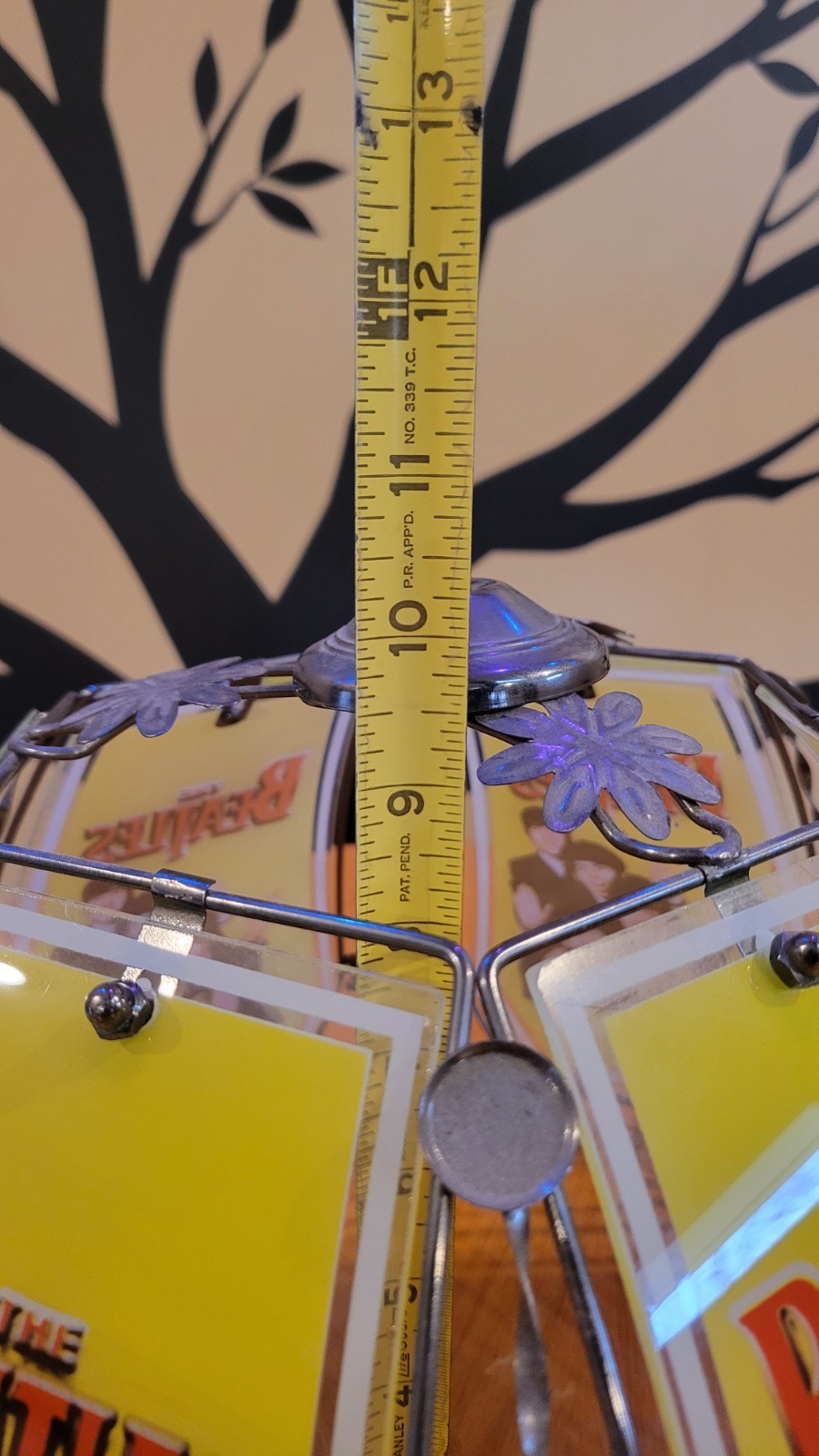 The Beatles OK LIGHTING Touch Lamp SHADE ONLY - Metal Frame Glass Panels